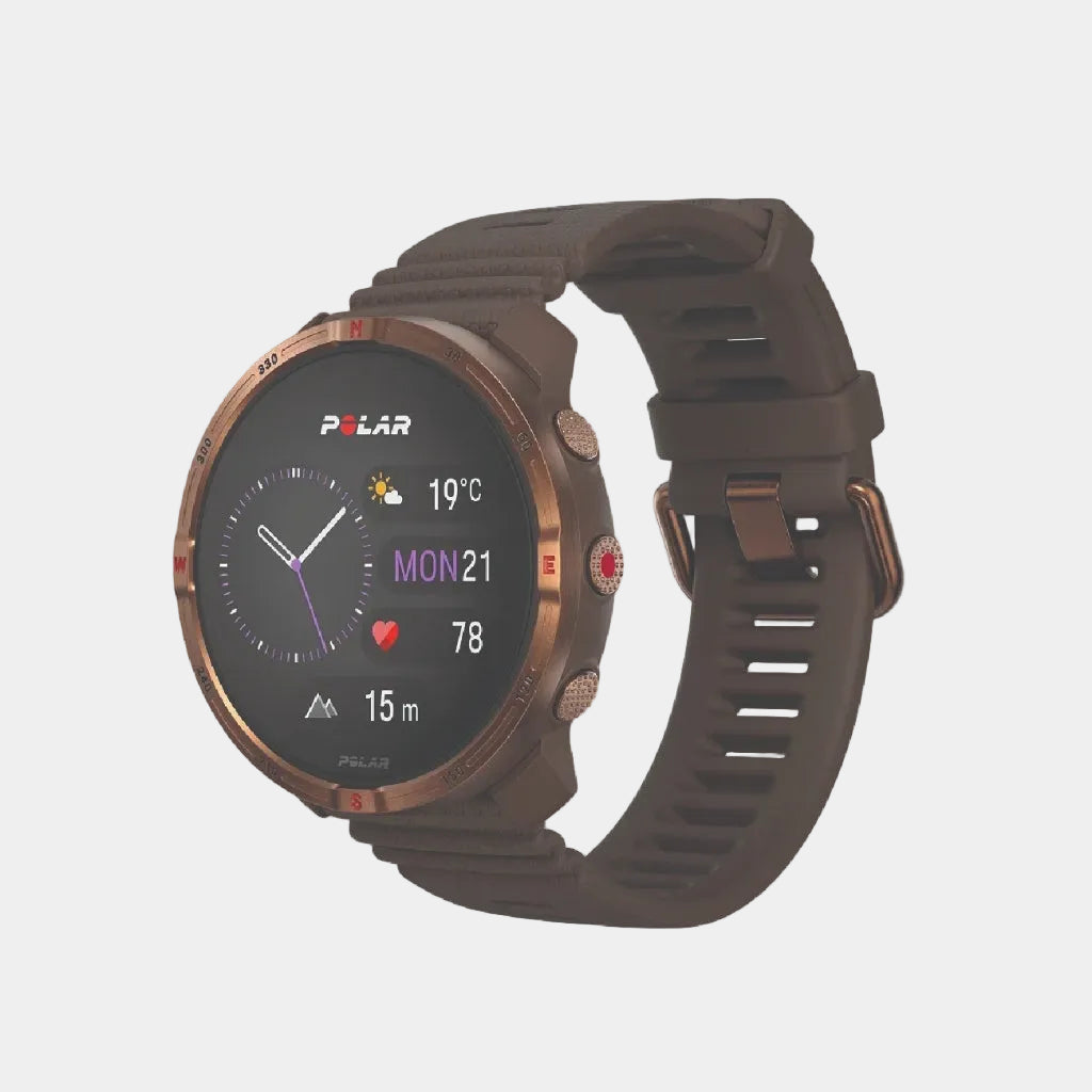 Polar Grit X2 Outdoor Watch Brown Copper Front View | Polar Philippines